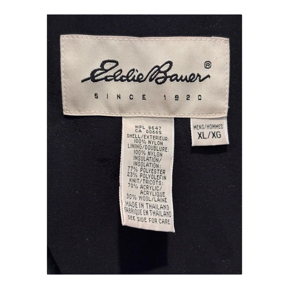 Eddie Bauer Thinsulate Red Hooded Jacket XL Men Nylon Insulated Winter‎ Coat